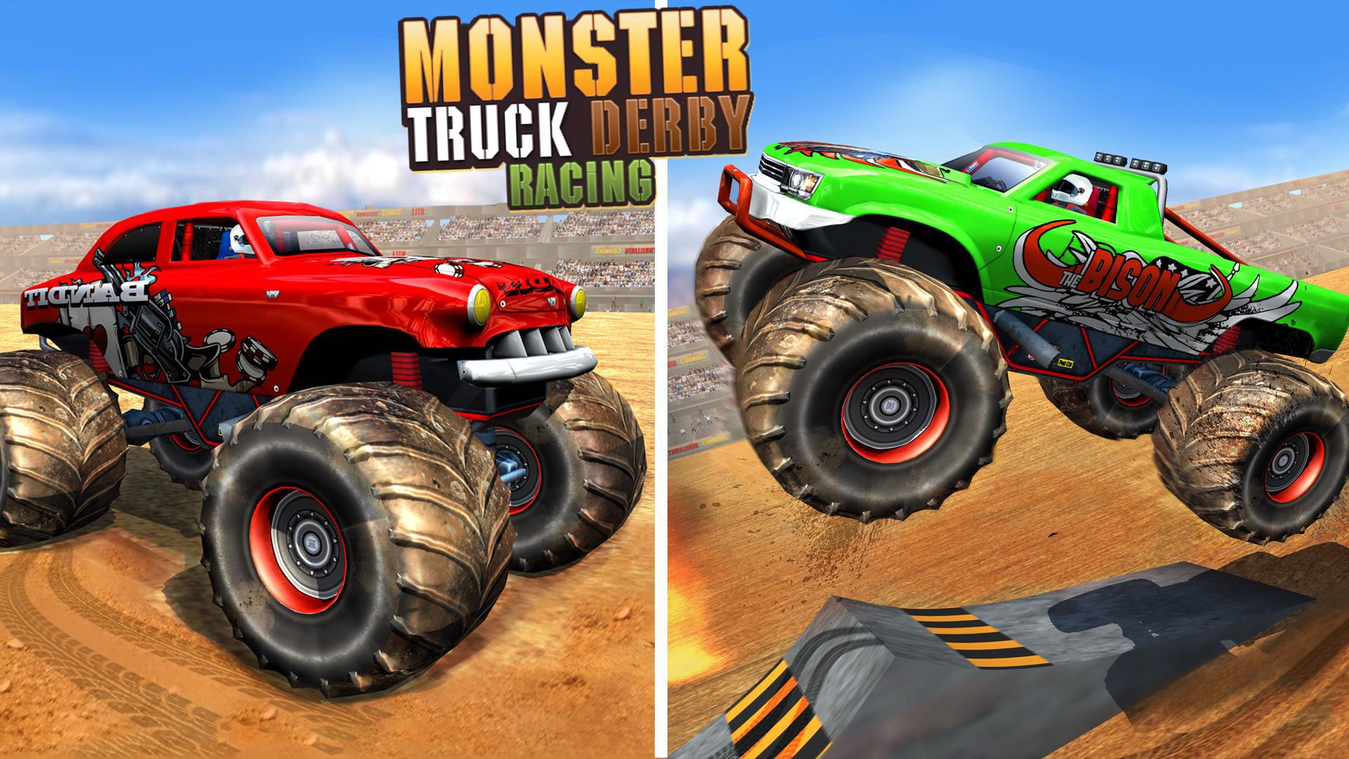 monster truck derby crash stunts