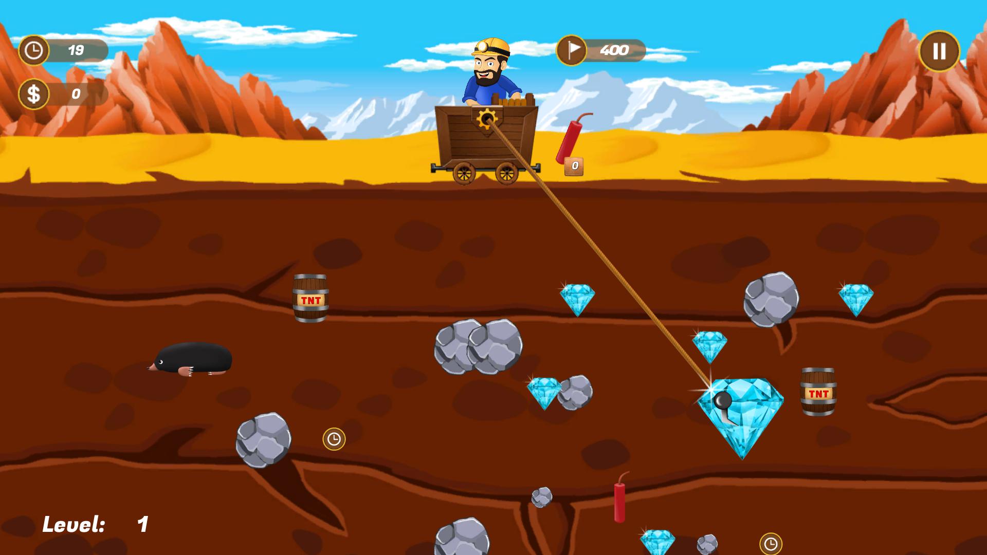钻石黄金矿工 - 挖矿游戏