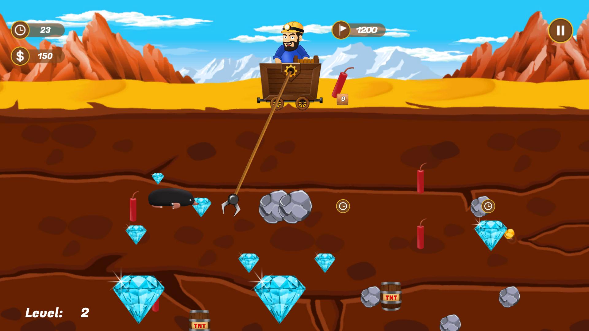钻石黄金矿工 - 挖矿游戏