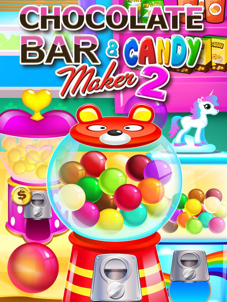 chocolate candy bars maker & chewing gum games