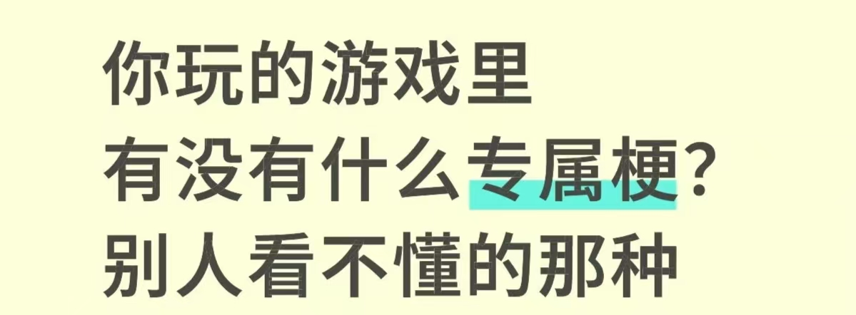 你玩的游戏里有没有什么专属的别人看不懂的那种梗_图1