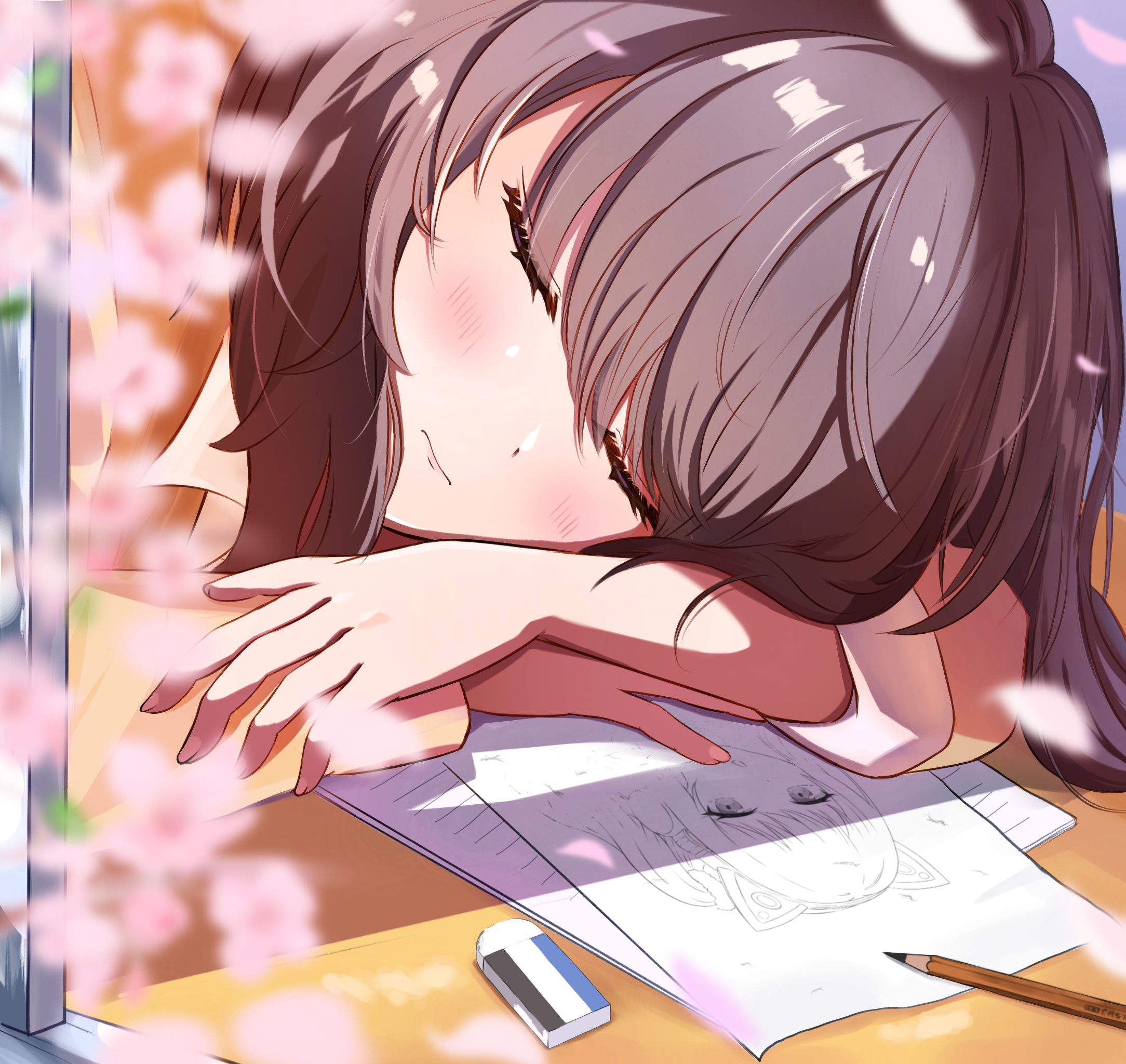 描改一个睡觉的画画_图1