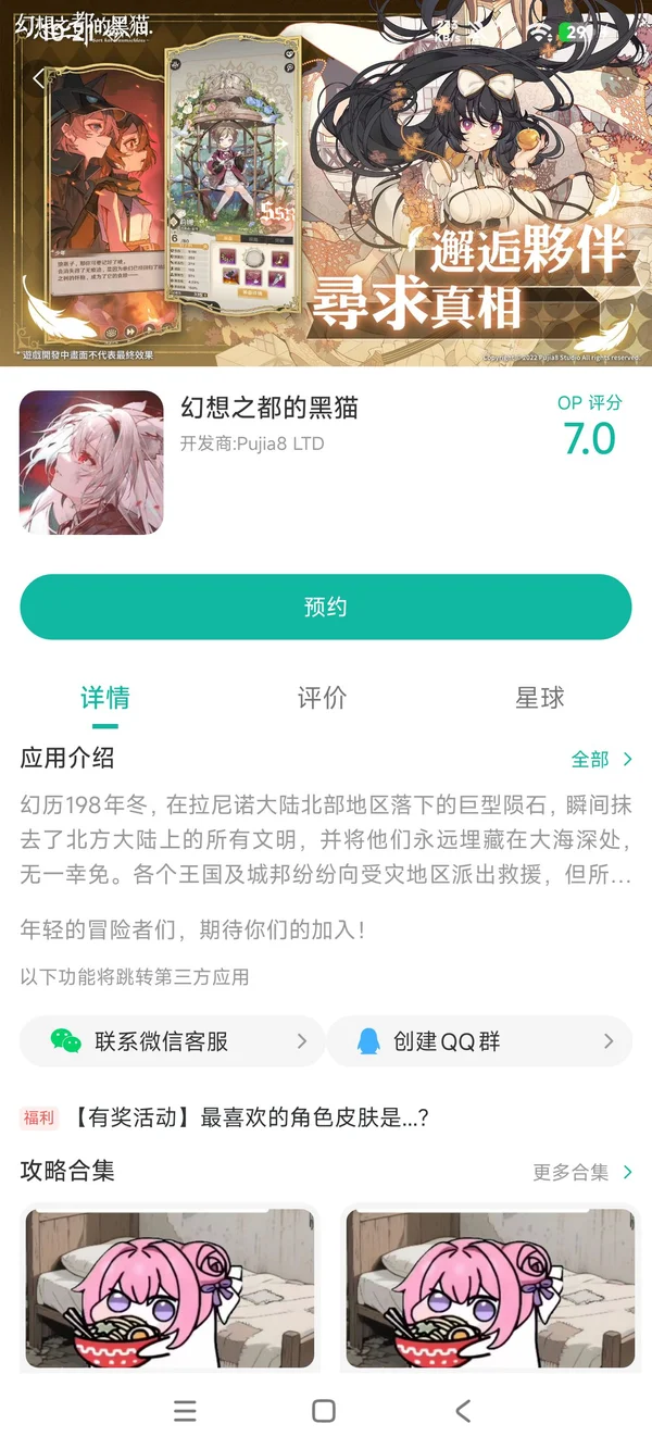 幻想之都的黑猫手游安装