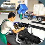 大 卡车 机械 车库 3D 模拟器 汽车 修理 店