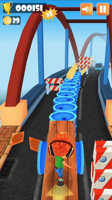 街头跑酷3D -在地铁，在公路尽情滑板冲刺酷跑！