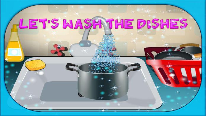 女孩洗碗 - 厨房清理游戏_截图_2