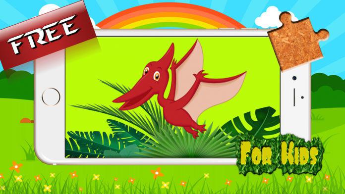 恐龙雷克斯拼图农场 - 有趣的动画儿童拼图高清卡通恐龙_截图_2
