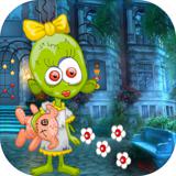 Green Zombie Girl Best Escape Rescue Game - 283