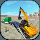 Construction Machines Transporter Cargo Truck Game