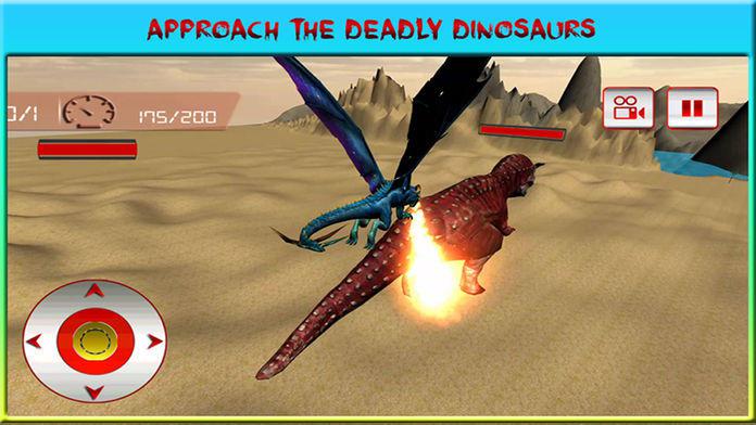 Flying Dragon Warrior Attack Pro – Monster vs Dinosaur Fighting Simulator_截图_3