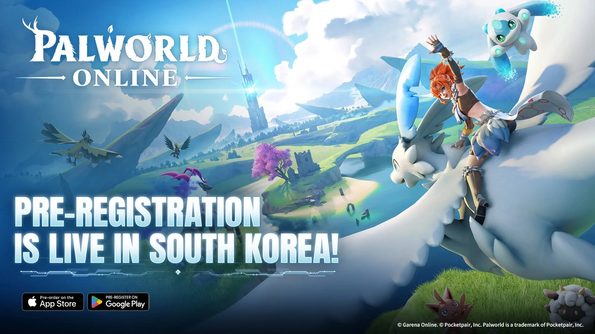 《幻兽帕鲁世界 Palworld Online》于韩国开启事前预约 将根据预约人数发放道具奖励