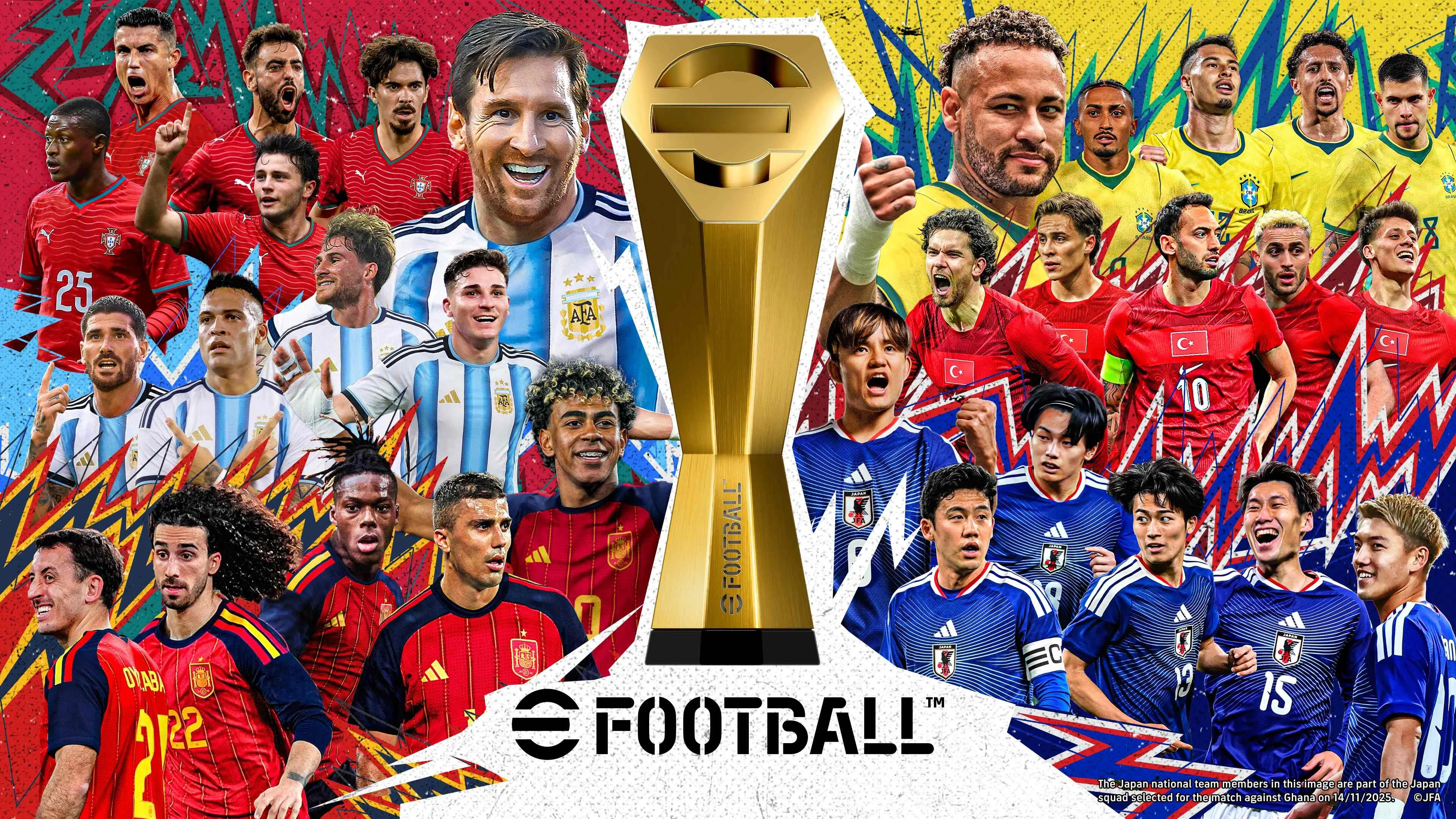 《eFootball》游戏内活动全球展开登入同庆即可获得传奇球星梅西与超级球星耶马