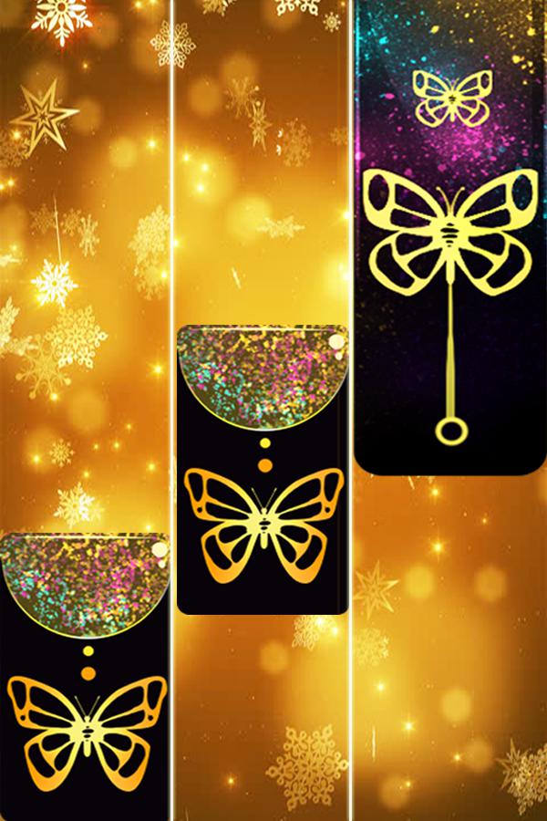Gold Glitter ButterFly Piano Tiles 2018_游戏简介_图2