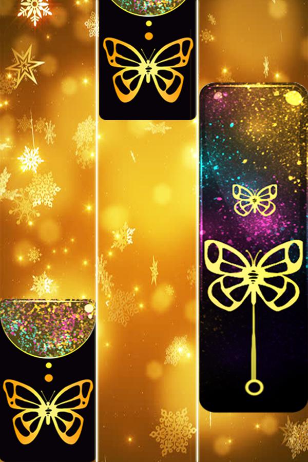 Gold Glitter ButterFly Piano Tiles 2018_游戏简介_图4