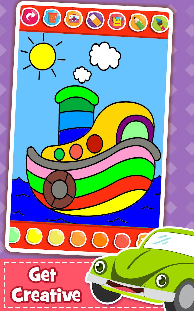 Cars Coloring Book for Kids - Doodle, Paint & Draw_截图_5