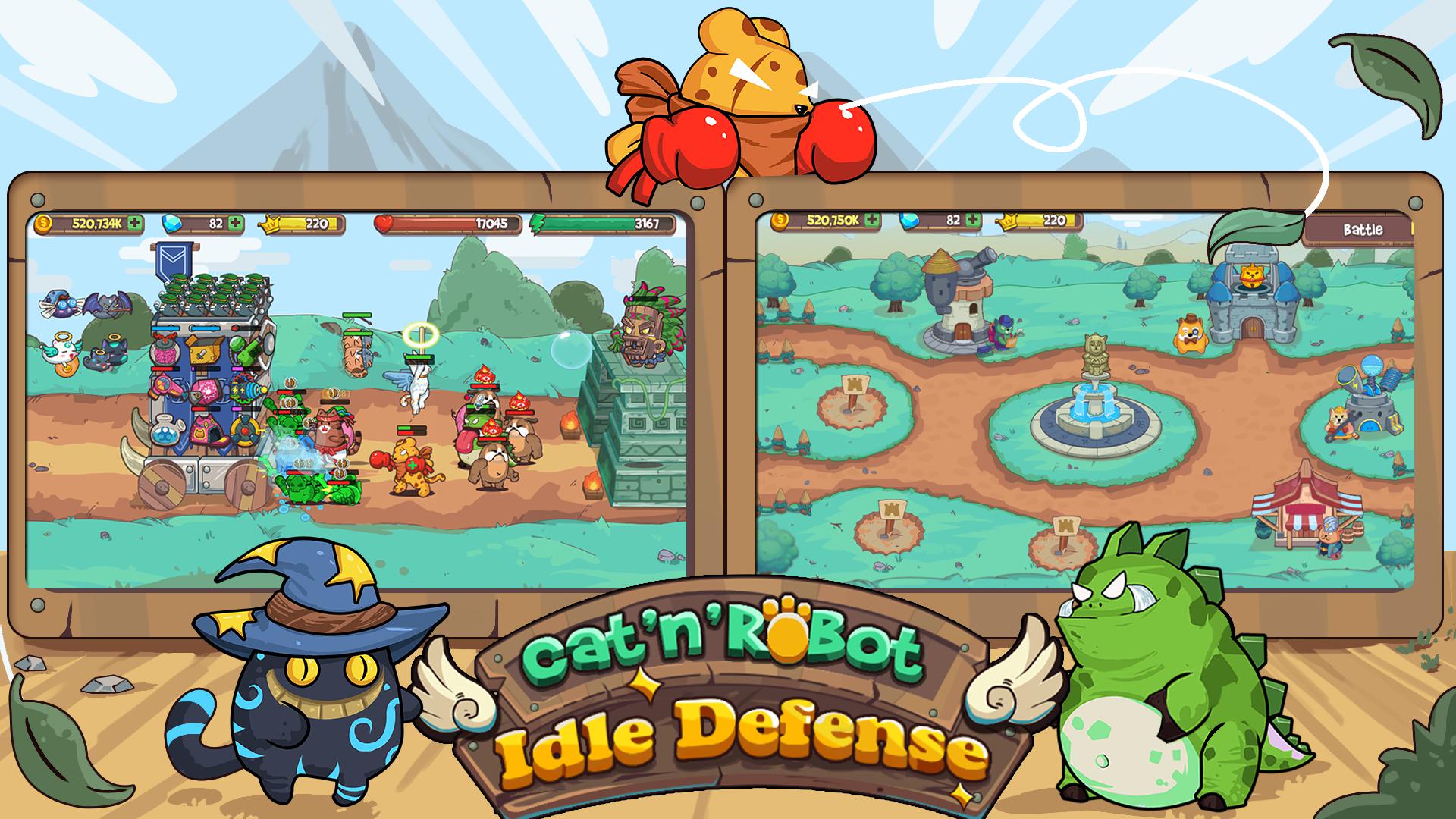 Cat'n'Robot: Idle Defense - Cute Castle TD Game_截图_5