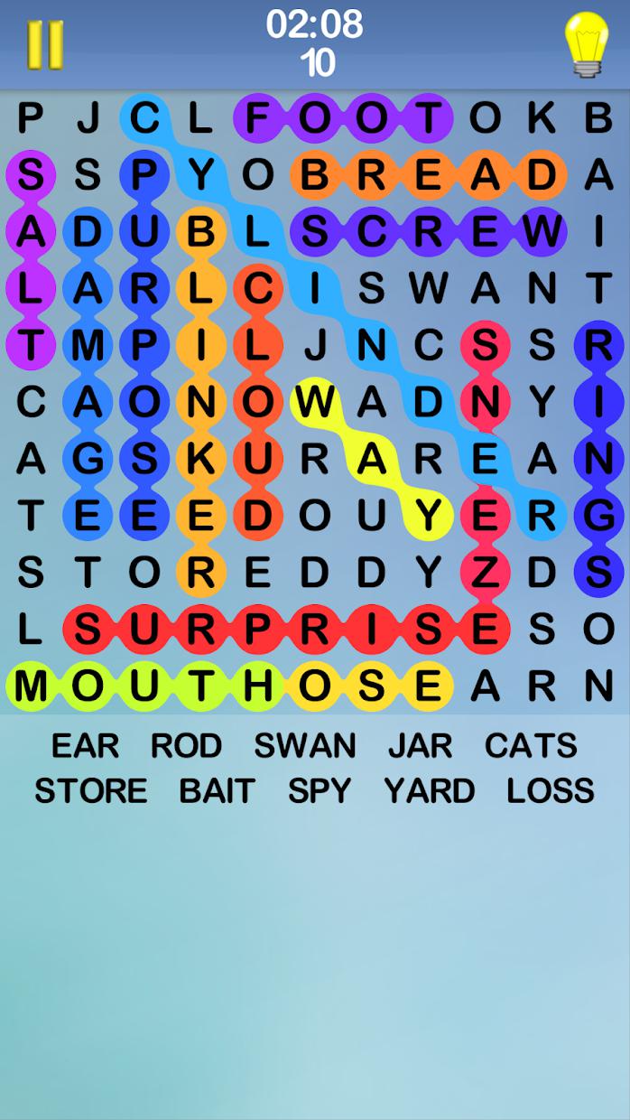 Word Search, A Seek & Find Crossword Puzzle Game