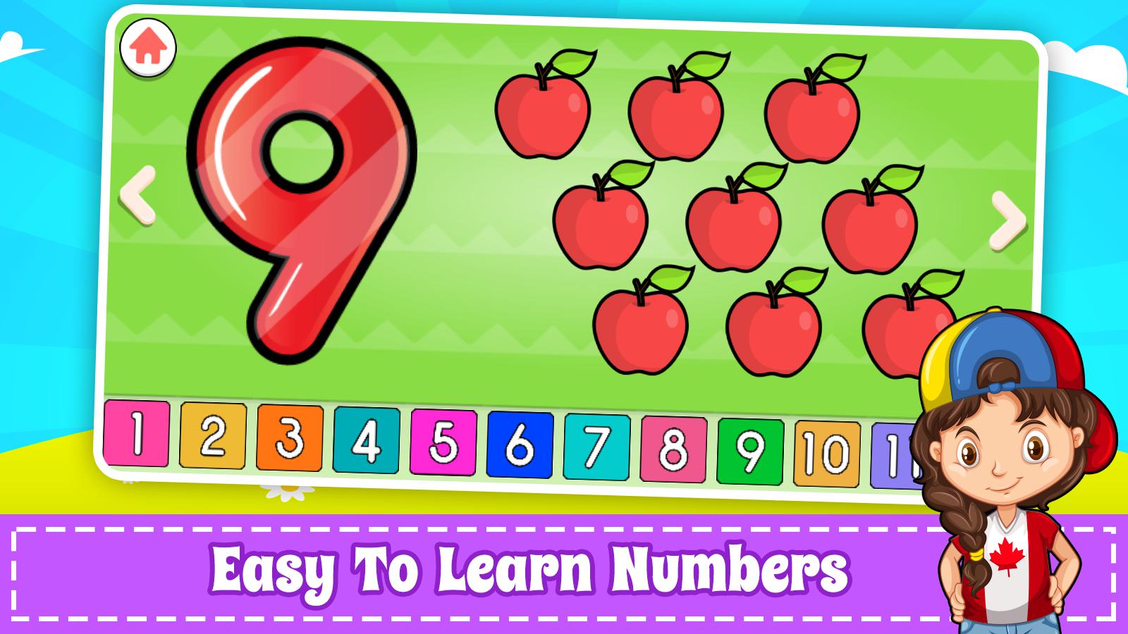 Learn Numbers 123 Kids Free Game - Count & Tracing_截图_6