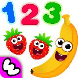 有趣的食物123-宝宝学数字! 儿童游戏和趣味数学游戏