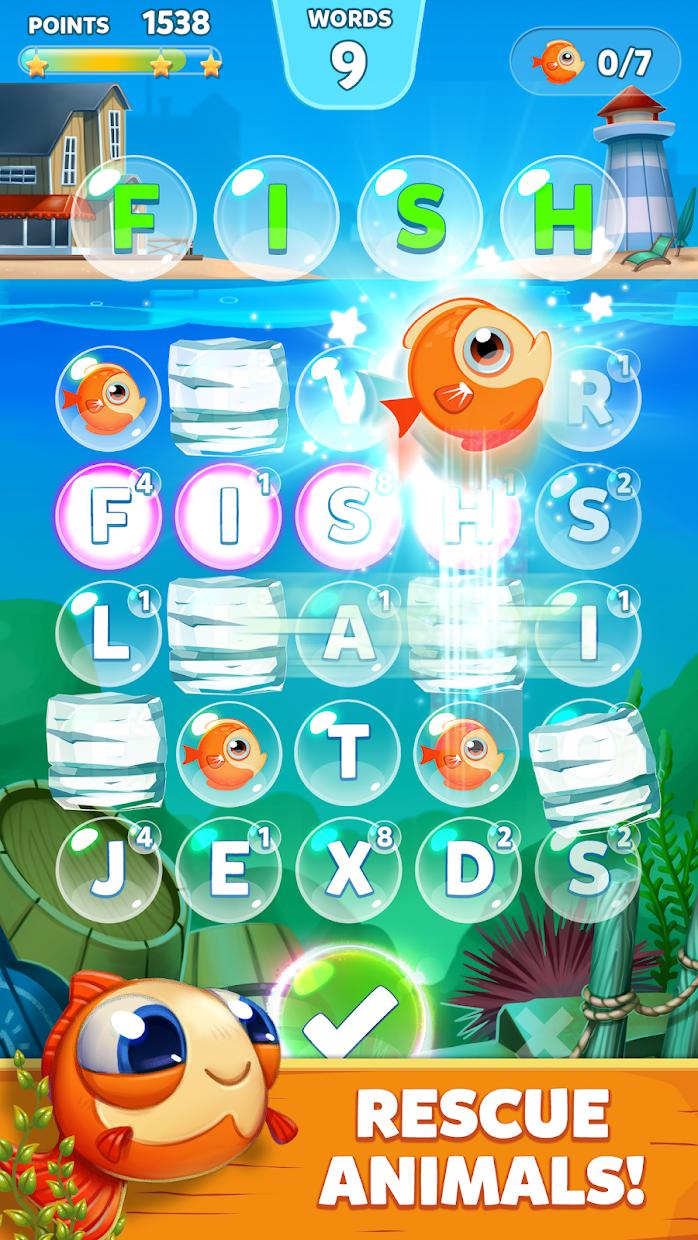 Bubble Word Game - 搜索和连接单词和字母_游戏简介_图3