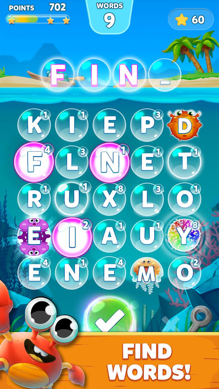 Bubble Word Game - 搜索和连接单词和字母_游戏简介_图4