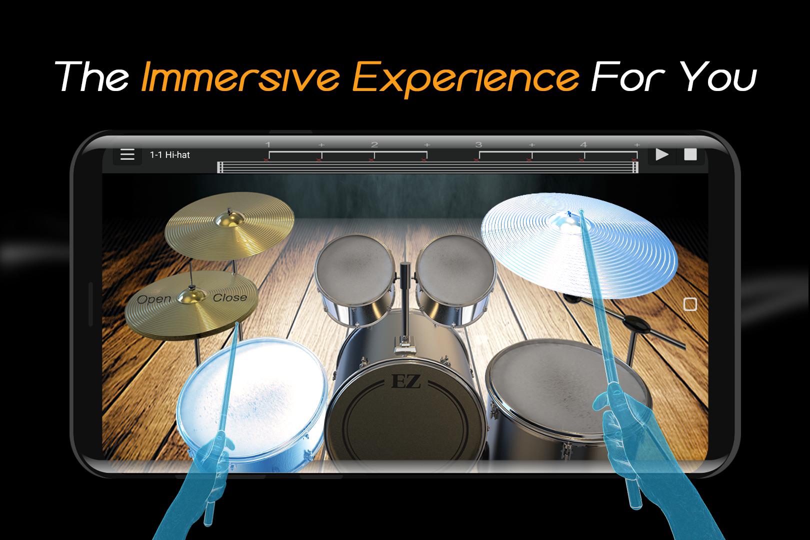 Easy Real Drums-Real Rock and jazz Drum music game_截图_3