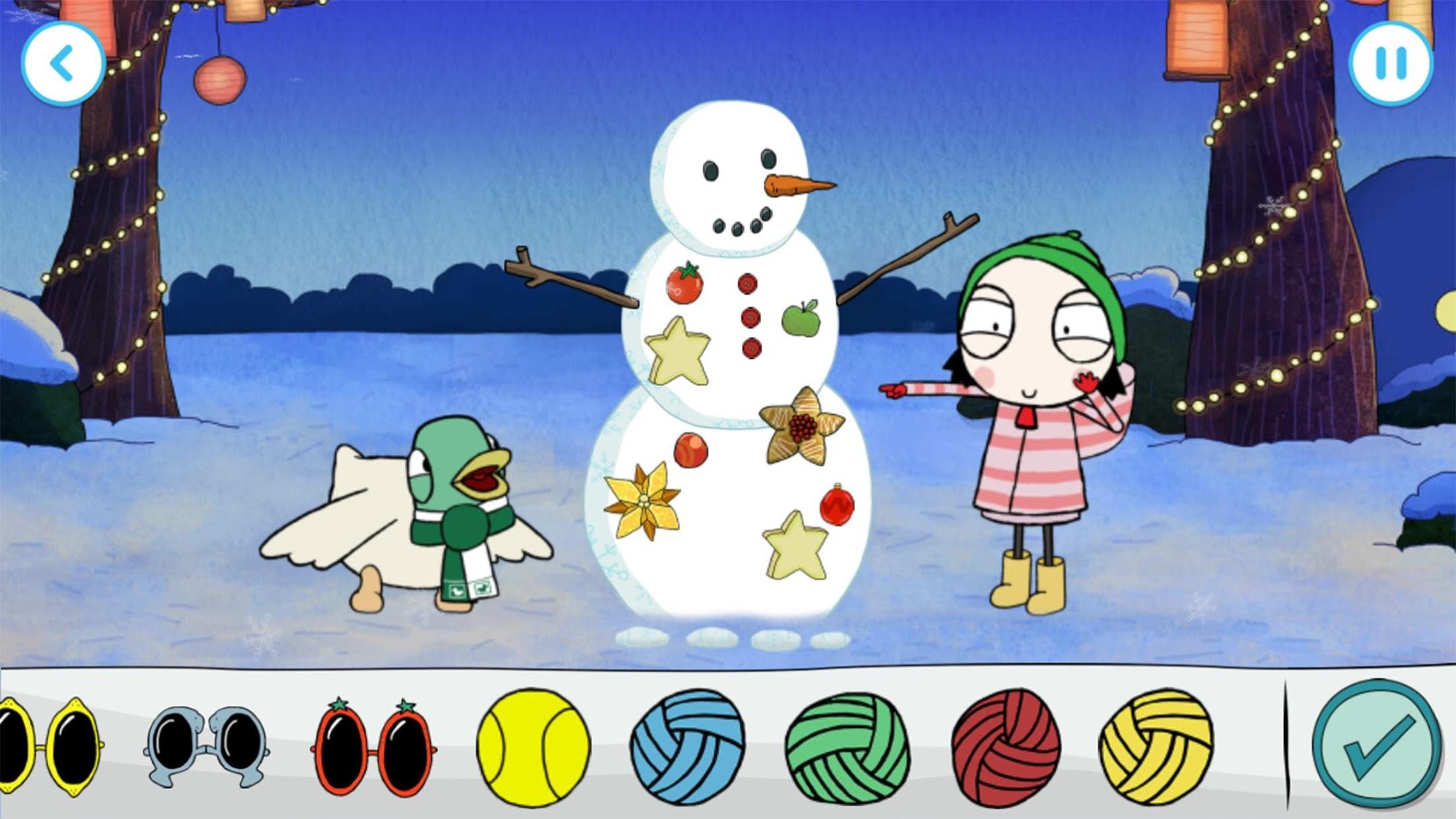 Sarah & Duck: Build a Snowman_截图_4