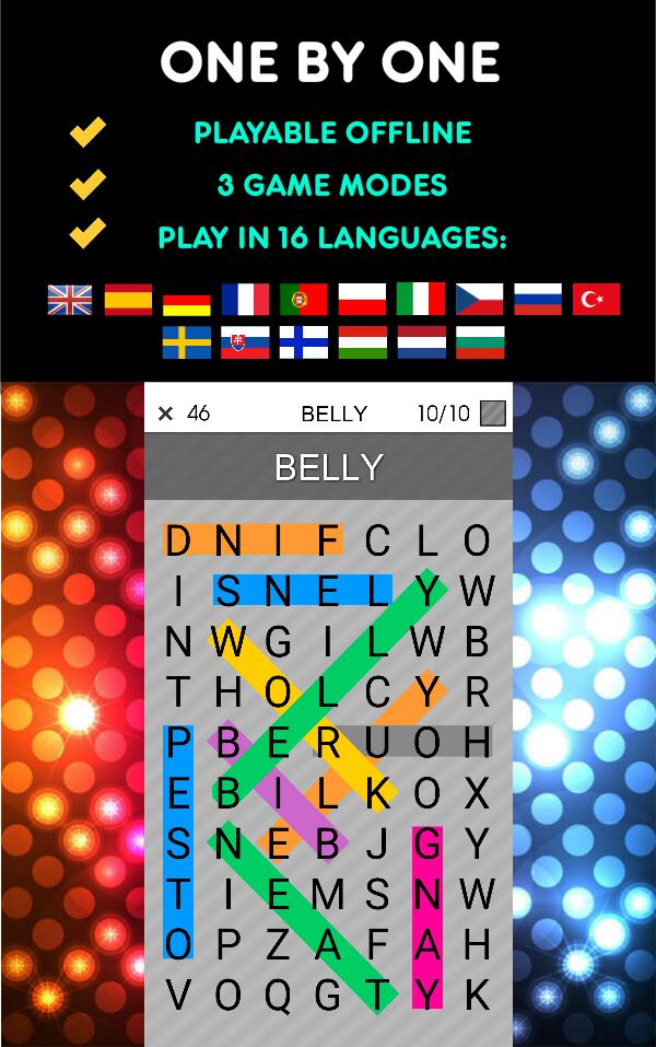 One By One - Multilingual Word Search