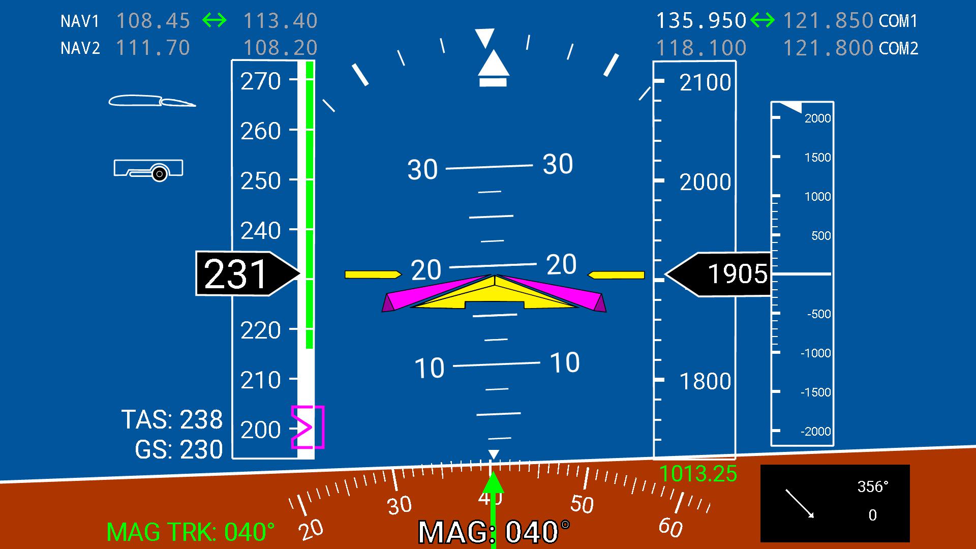 X-Plane Primary Flight Display_截图_4