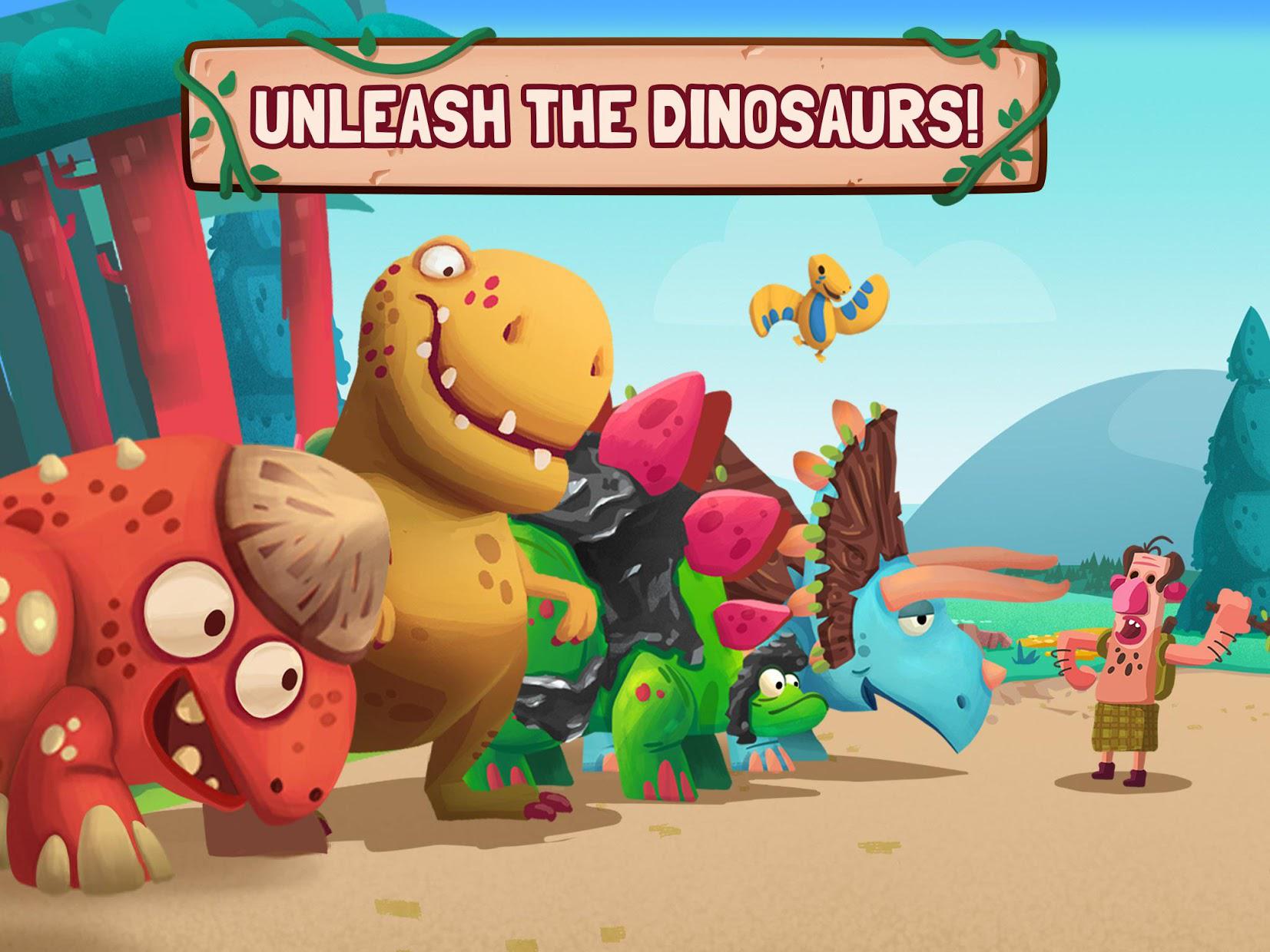 Dino Bash - Dinosaurs v Cavemen Tower Defense Wars_游戏简介_图2