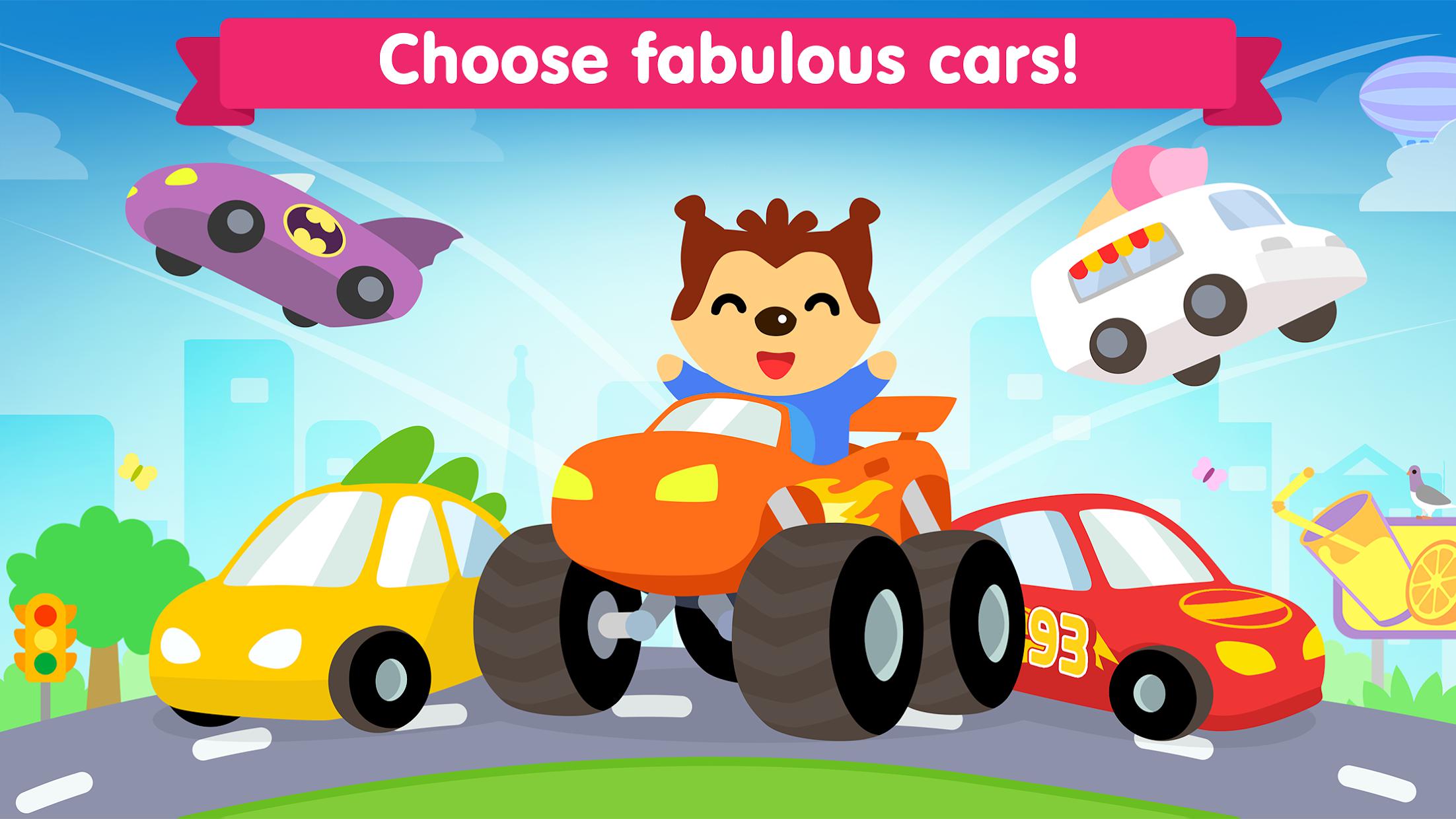 Car game for toddlers - kids cars racing games