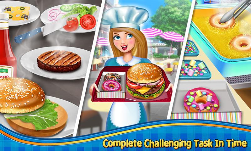 疯狂的汉堡食谱烹饪游戏：厨师故事_截图_2