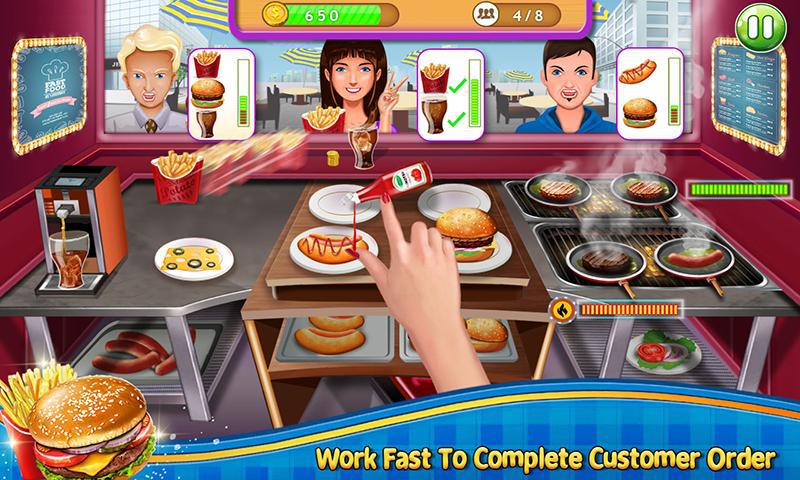 疯狂的汉堡食谱烹饪游戏：厨师故事