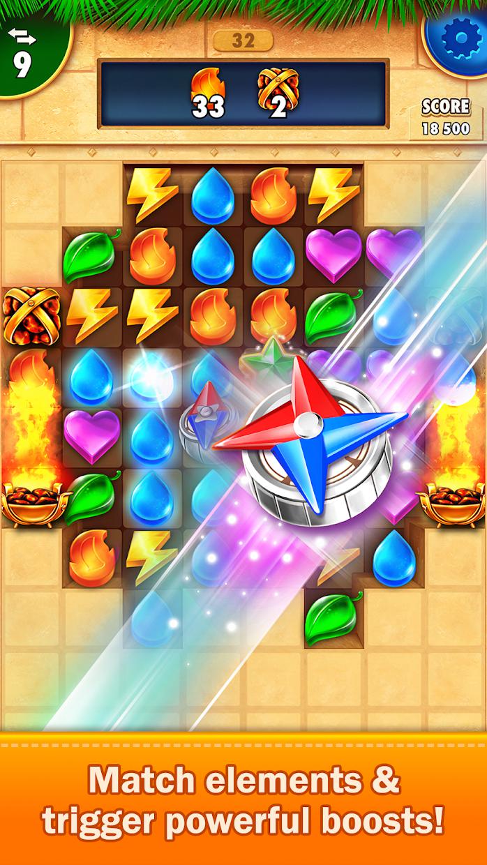 Golden Match 3 Puzzle Game - Real treasure hunter_截图_3