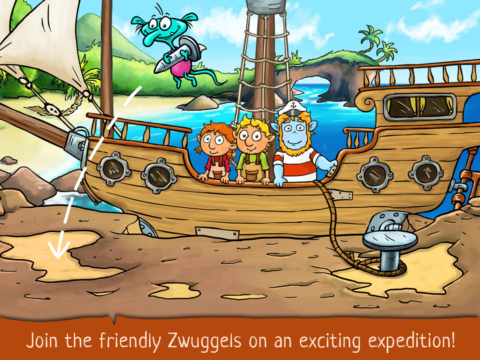 Zwuggels - 海滩假日和寻宝 - 冒险书和故事游戏_截图_3