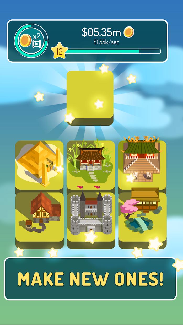 Merge of Ages - Click and Idle 2048 Town Tycoon_截图_2