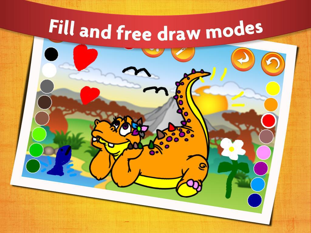 Kids Dinosaur Coloring Pages - Free Dino Game