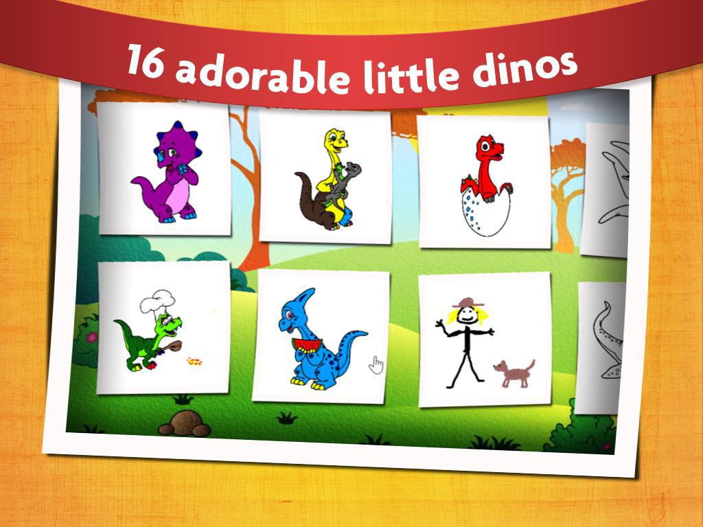 Kids Dinosaur Coloring Pages - Free Dino Game_游戏简介_图2