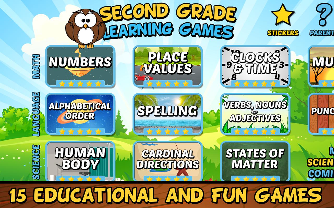 Second Grade Learning Games Free