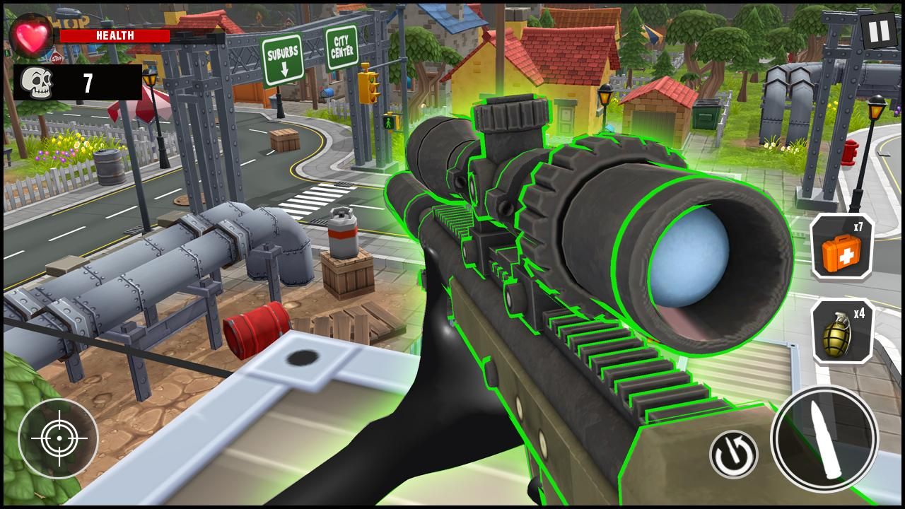 火柴人狙击手3d：有趣的射击游戏_截图_4
