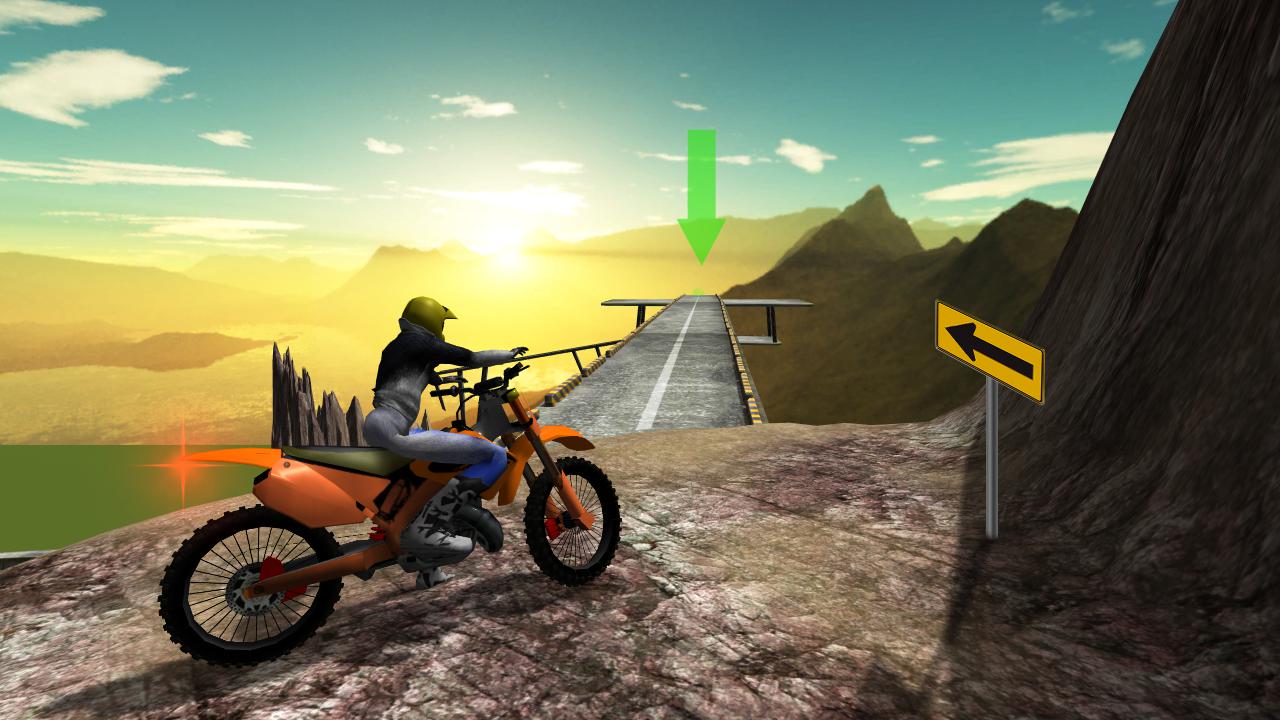 Moto Rider Hill Stunts