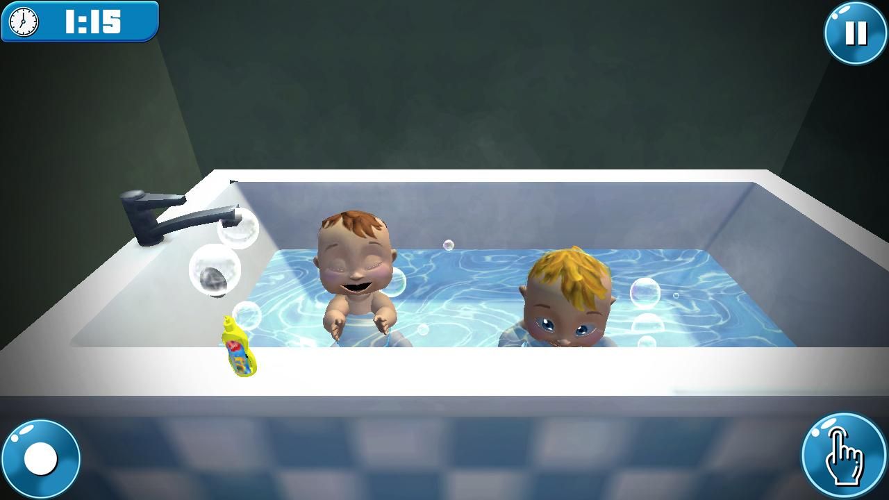 真正的母亲模拟器：新出生的双胞胎婴儿游戏3D_截图_3