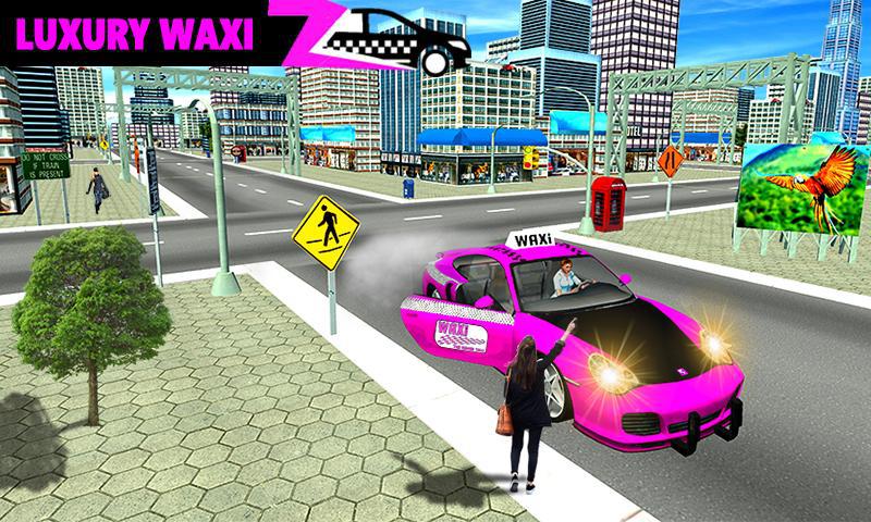 New York Taxi Duty Driver: Pink Taxi Games 2018_截图_2