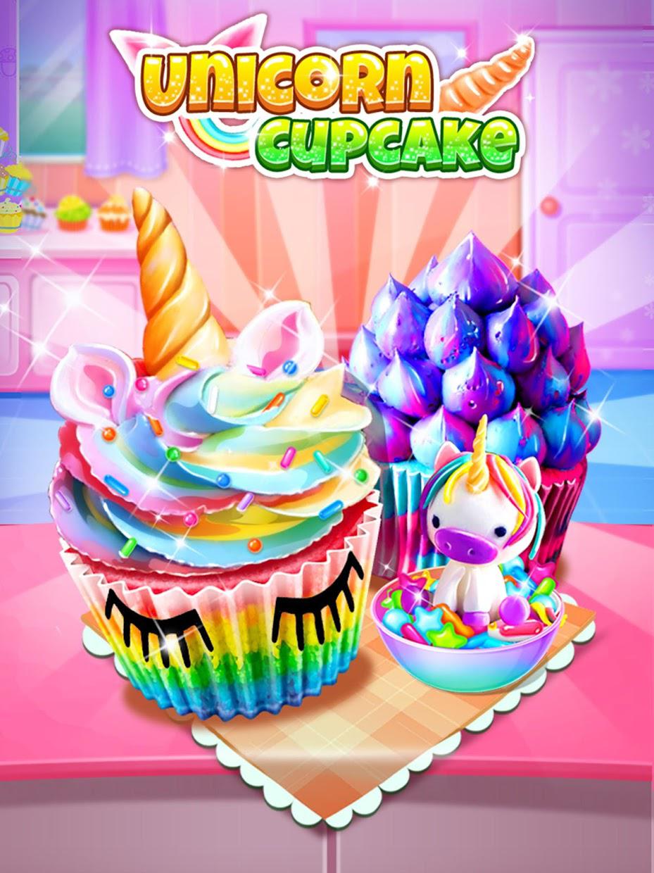 Unicorn Food - Sweet Rainbow Cupcake Desserts_截图_4