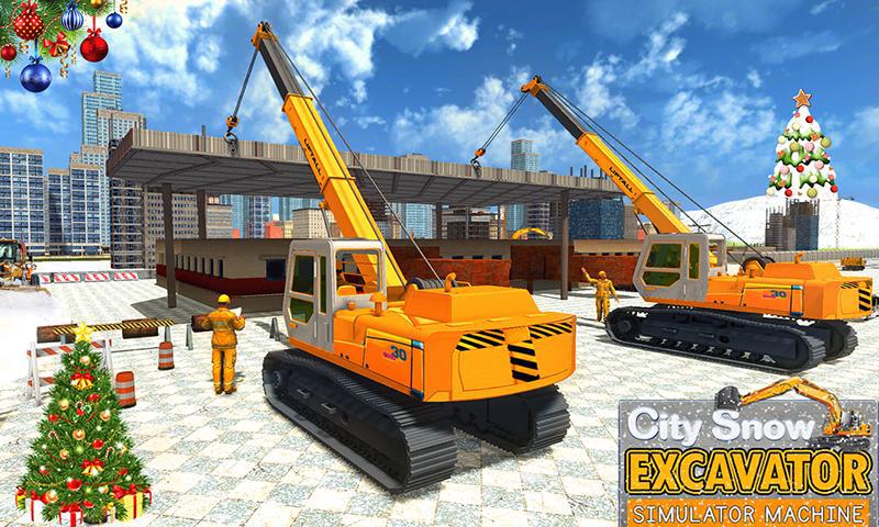 City Snow Excavator Simulator Machine_截图_3