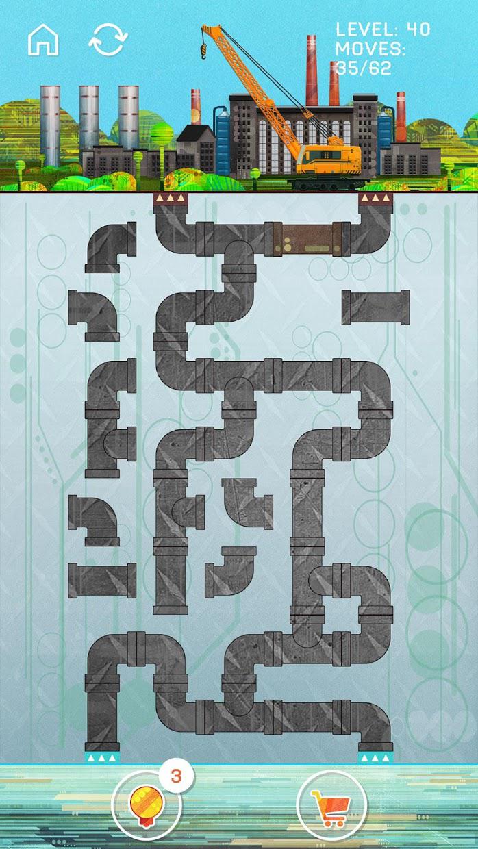 PIPES Game - Free Pipeline Puzzle game_截图_2