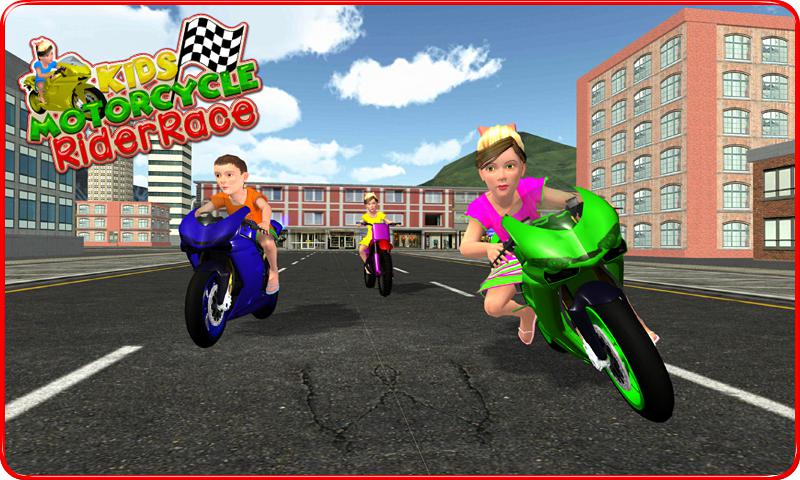 Kids MotorBike Rider Race 3D_截图_2