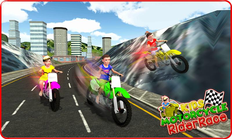 Kids MotorBike Rider Race 3D_截图_3