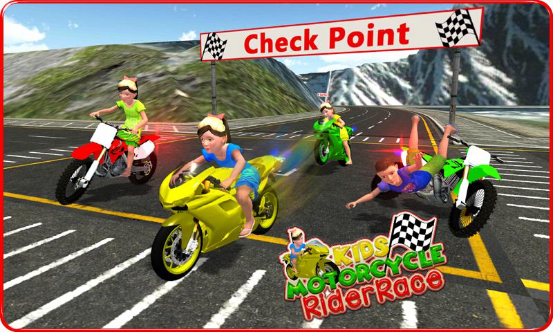 Kids MotorBike Rider Race 3D_截图_4