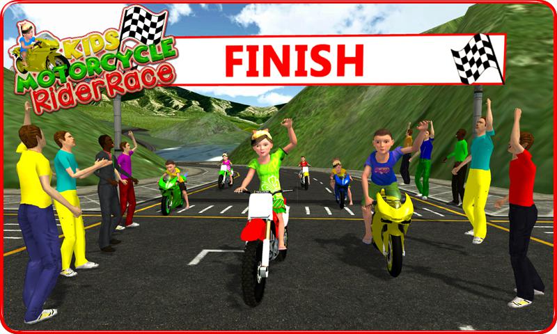 Kids MotorBike Rider Race 3D_截图_5